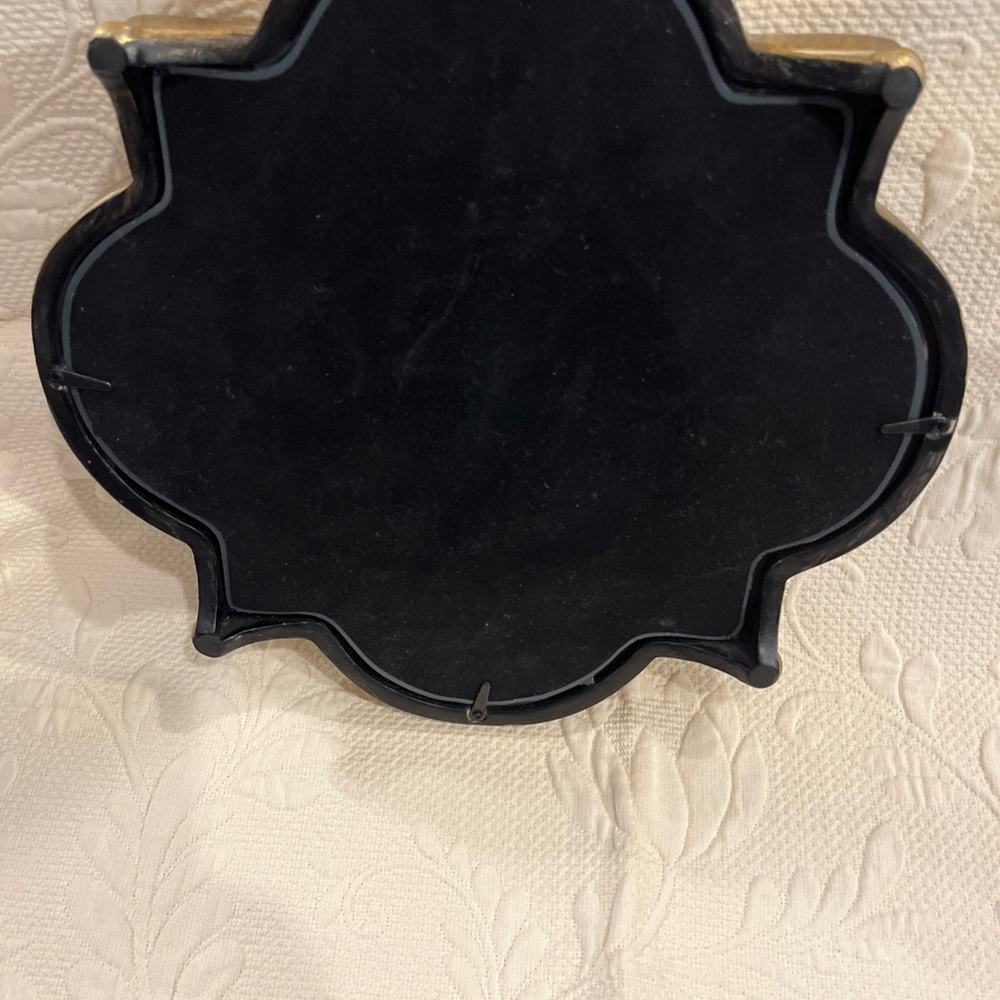 Vintage Quatrefoil Gold Gilt Framed Wall Mirror 12” Home Decor - Picture 7 of 7